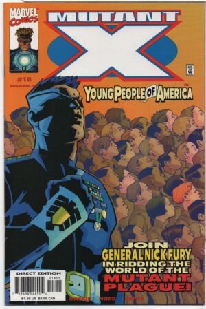 MUTANT X #18 – AMERICAS FUTURE – PUNISHER APPEARANCE – CARY NORD COVER – DIRECT - 2000