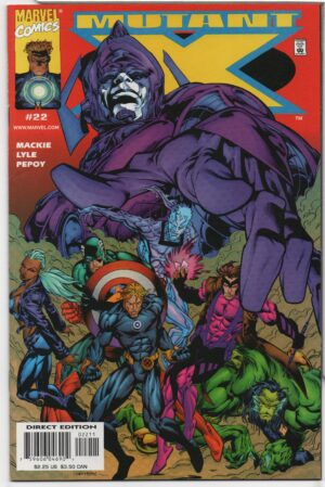 MUTANT X #22 – SILVER SURFER APPEARANCE – TREMBLE BEFORE HIS MIGHT – BART SEARS COVER – DIRECT - 2000