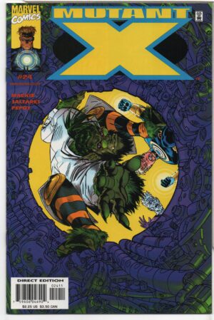 MUTANT X #24 – DOORWAY TO YESTERMORROW – LOKI APP – MICHAEL GOLDEN COVER – DIRECT - 2000