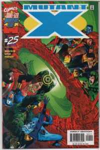 MUTANT X #25 – THRESHOLDS – THE SIX - MICHAEL GOLDEN COVER – DIRECT - 2000