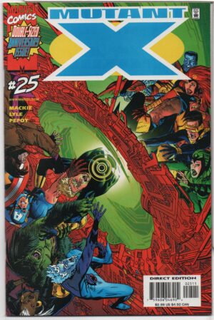 MUTANT X #25 – THRESHOLDS – THE SIX - MICHAEL GOLDEN COVER – DIRECT - 2000