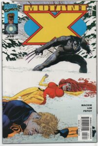 MUTANT X #28 – THE HUNTED – 1ST MARI LOGAN – MICHAEL GOLDEN COVER – DIRECT - 2001