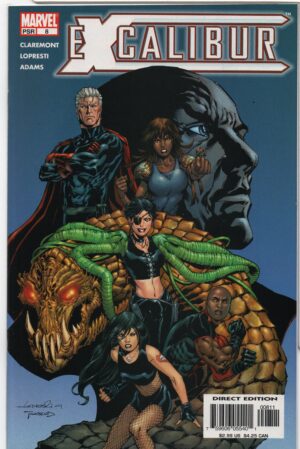 EXCALIBUR #8 – 1ST PRINT – CROSSOVER ISSUE – CHRIS CLAREMONT – AARON LOPRESTI COVER - 2005