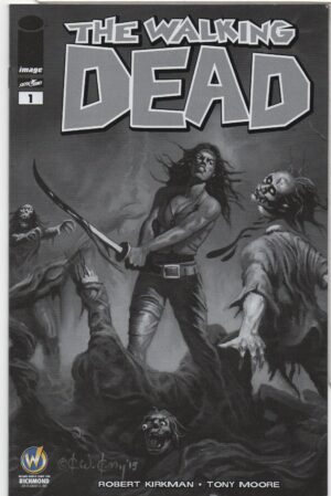 WALKING DEAD #1 – WIZARD WORLD RICHMOND COMIC CON B&W VARIANT – KEY ISSUE - 2015
