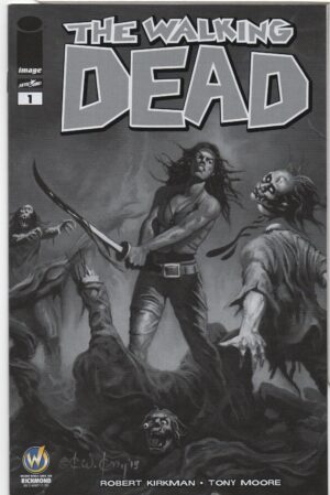 WALKING DEAD #1 – WIZARD WORLD RICHMOND COMIC CON B&W VARIANT – KEY ISSUE - 2015