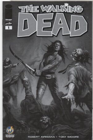 WALKING DEAD #1 – WIZARD WORLD RICHMOND COMIC CON B&W VARIANT – KEY ISSUE - 2015