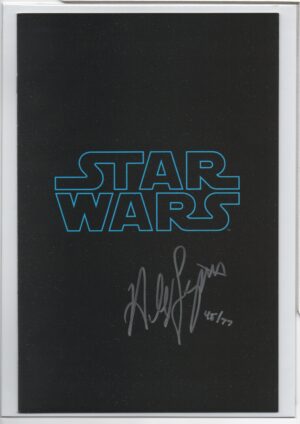STAR WARS #1 – LOGO VARIANT - 1ST APPEARANCES – SIGNED ALEX SEGURA – NUMBERED COA 45/77 - 2025