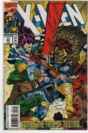 X-MEN #23 – DIRECT – LEANING TOWARDS ONESELF – ANDY KUBERT COVER - 1993