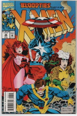 X-MEN #26 – 1ST APPEARANCES – BLOODTIES - DIRECT – ANDY KUBERT COVER - 1993