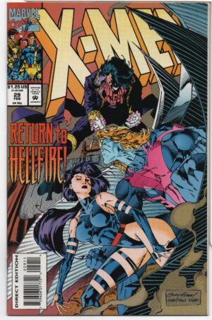 X-MEN #29 – RETURN TO HELLFIRE - DIRECT – ANDY KUBERT COVER - 1994
