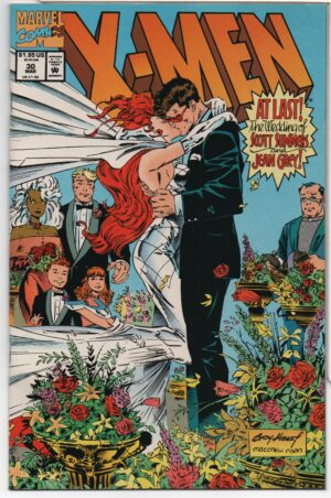 X-MEN #30 – CYCLOPS AND JEAN WEDDING ISSUE – W/CARD INSERTS – ANDY KUBERT COVER - 1994