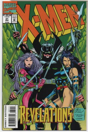 X-MEN #31 – FABIAN NICIEZA - ANDY KUBERT COVER ART – DIRECT – SOUL POSSESSIONS - 1994