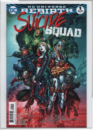 SUICIDE SQUAD #1 – SIGNED JIM LEE – NUMBERED COA 06/45 – 1ST APPEARANCES – JIM LEE COVER - 2016
