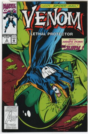 VENOM: LETHAL PROTECTOR #3 – 1ST PRINT – 1ST ROLAND TREECE – MARK BAGLEY COVER - 1993