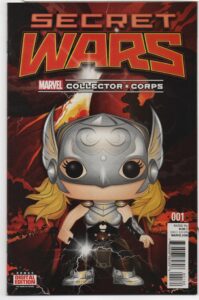 SECRET WARS #1 – CORP EXCLUSIVE – FUNKO POP LADY THOR COVER – ESAD RIBIC - 2015
