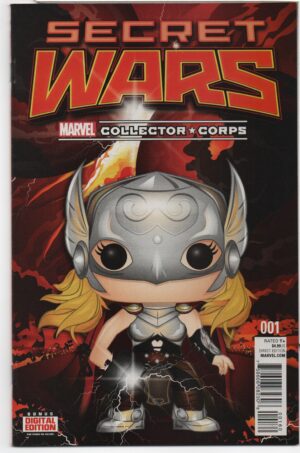 SECRET WARS #1 – CORP EXCLUSIVE – FUNKO POP LADY THOR COVER – ESAD RIBIC - 2015