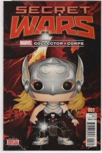 SECRET WARS #1 – CORP EXCLUSIVE – FUNKO POP LADY THOR COVER – ESAD RIBIC - 2015