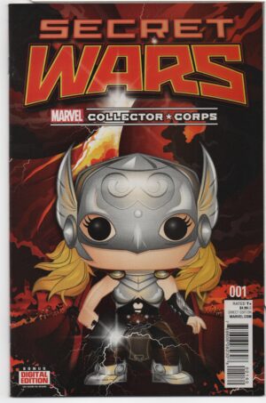 SECRET WARS #1 – CORP EXCLUSIVE – FUNKO POP LADY THOR COVER – ESAD RIBIC - 2015