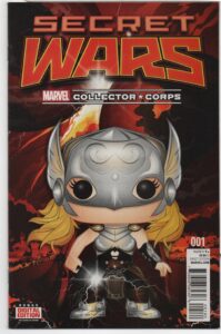 SECRET WARS #1 – CORP EXCLUSIVE – FUNKO POP LADY THOR COVER – ESAD RIBIC - 2015