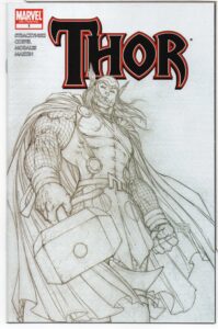 THOR #1 – 3RD PRINT – J. MICHAEL STRACZYNSKI - MICHAEL TURNER B&W SKETCH COVER - 2007