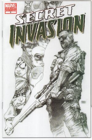 SECRET INVASION #3 – STEVE MCNIVEN B&W RETAILER SKETCH INCENTIVE 1:75 – VENOM APP - 2008