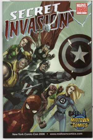 SECRET INVASION #1 – 1ST APPEARANCES – MIDTOWN COMICS VARIANT – LEINIL FRANCIS YU COVER - 2008