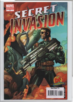 SECRET INVASION #3 – W/COA – DYNAMIC FORCES EXCLUSIVE VARIANT – MEL RUBI COVER - 2008