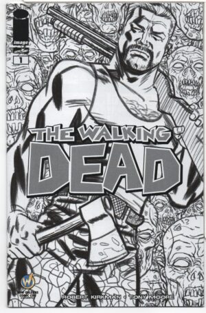 WALKING DEAD #1 – WWNO SKETCH VARIANT – KEY ISSUE – 1ST APPEARANCES – MICHAEL CHO - 2015