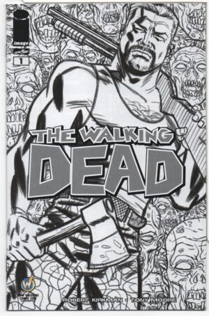 WALKING DEAD #1 – WWNO SKETCH VARIANT – KEY ISSUE – 1ST APPEARANCES – MICHAEL CHO - 2015