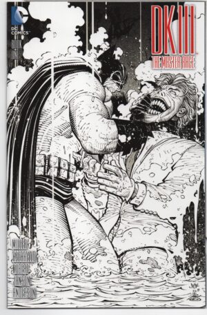 DARK KNIGHT III: THE MASTER RACE #1 – SSALEFISH COMICS B&W COVER – JOHN ROMITA JR - 2016