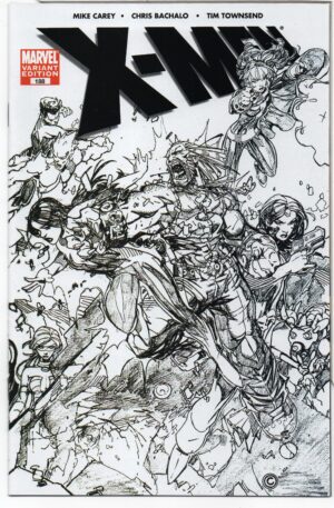 X-MEN #188 – 1:25 WRAPAROUND SKETCH VARIANT – CHRIS BACHALO – CHILDREN OF THE VAULT - 2006