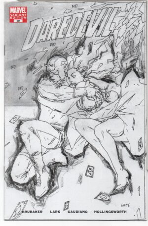 DAREDEVIL #89 – LEE BERMEJO SKETCH VARIANT – ED BRUBAKER - DEVIL TAKES A RIDE - 2006