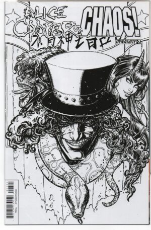 ALICE COOPER VS CHAOS! #2 – JOYCE CHIN BLACK AND WHITE 1:15 INCENTIVE VARIANT - 2015