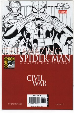 AMAZING SPIDER-MAN #533 – SDCC VARIANT – RON GARNEY COVER – BLACK PANTHER – EDDIE BROCK - 2006