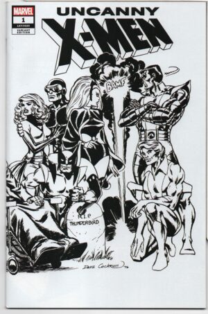 UNCANNY X-MEN #1 – DAVE COCKRUM HIDDEN GEM B&W WRAPAROUND VARIANT – 1ST APP - 2019