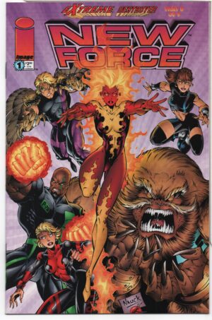 NEWFORCE #1 – INCLUDES KODIAK CARD – 1ST APP – EXTREME DESTROYER – TODD NAUCK COVER - 1996