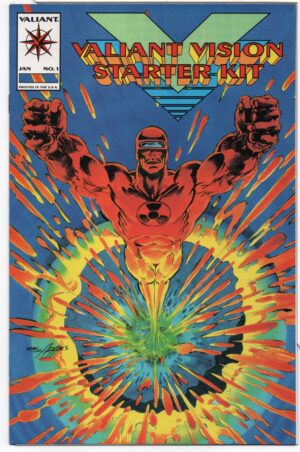 VALIANT VISION STARTER KIT #1 – B VARIANT – KEVIN VAN HOOK - NEAL ADAMS COVER - 1993
