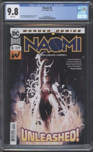 NAOMI #5 – CGC 9.8 NM/M – 1ST APPEARANCES – JAMAL CAMPBELL COVER - 2019