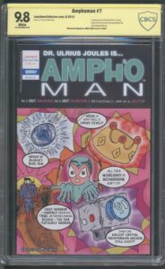 AMPHOMAN #7 - CBCS 9.8 NM/M – CAMEO OF MOSQUITO MAN – SIGNED MIKE KAYE CREATION - LTD - 2012