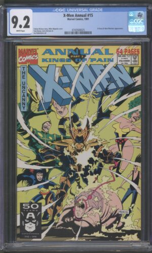 X-MEN ANNUAL #15 – CGC 9.2 NM- CAPTAIN BRITAIN – MIKE MIGNOLA COVER - 1991