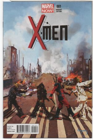 X-MEN #1 – WALKING DEADPOOL VARIANT – ABBEY ROAD HOMAGE – ARTHUR SUYDAM COVER - 2013