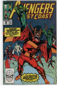 AVENGERS WEST COAST #52 – KEY ISSUE – JOHN BYRNE CREATION – FRAGMENTS OF A GREATER DARKNESS - 1989