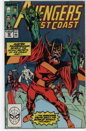 AVENGERS WEST COAST #52 – KEY ISSUE – JOHN BYRNE CREATION – FRAGMENTS OF A GREATER DARKNESS - 1989