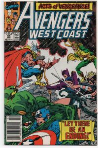 AVENGERS WEST COAST #55 – JOHN BYRNE CREATION – ACTS OF VENGEANCE FINALE - 1990