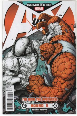 AVENGERS VS. X-MEN #5 – AVENGER TEAM VARIANT – CAPTAIN BRITAIN – DALE KEOWN COVER - 2012