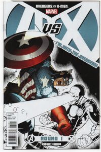 AVENGERS VS. X-MEN #1 – AVENGERS TEAM RI VARIANT – CAPTAIN BRITAIN - RYAN STEGMAN COVER - 2012