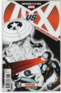 AVENGERS VS. X-MEN #1 – X-MEN TEAM RI VARIANT – CAPTAIN BRITAIN - RYAN STEGMAN COVER - 2012