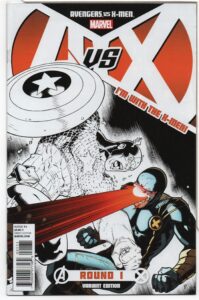 AVENGERS VS. X-MEN #1 – X-MEN TEAM RI VARIANT – CAPTAIN BRITAIN - RYAN STEGMAN COVER - 2012