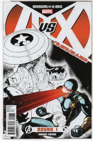 AVENGERS VS. X-MEN #1 – X-MEN TEAM RI VARIANT – CAPTAIN BRITAIN - RYAN STEGMAN COVER - 2012