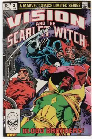 VISION AND THE SCARLET WITCH #3 – BLOOD BROTHERS – BILL MANTLO – RICK LEONARDI COVER - 1983
